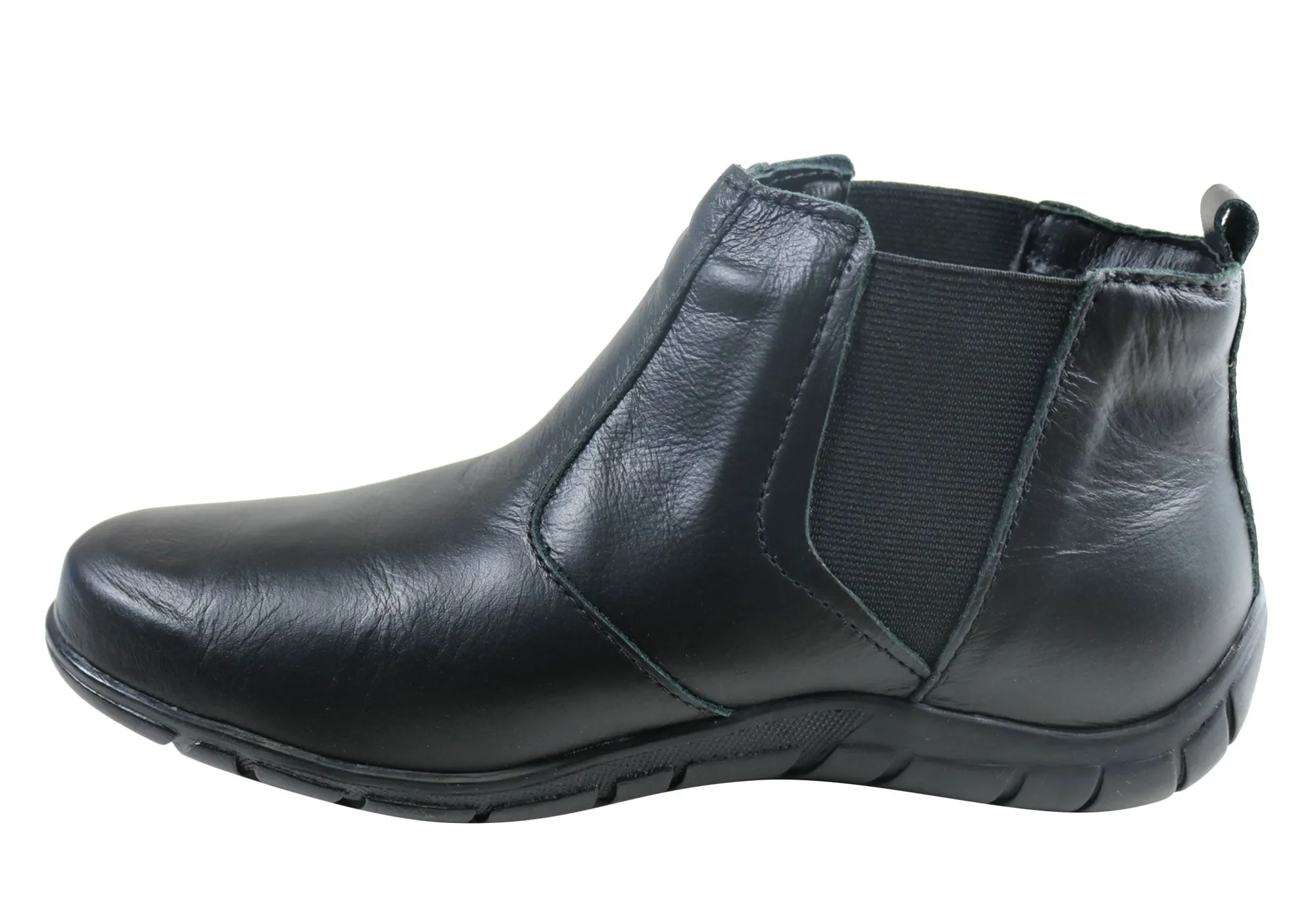 Andacco Civic Womens Leather Comfortable Ankle Boots Made In Brazil