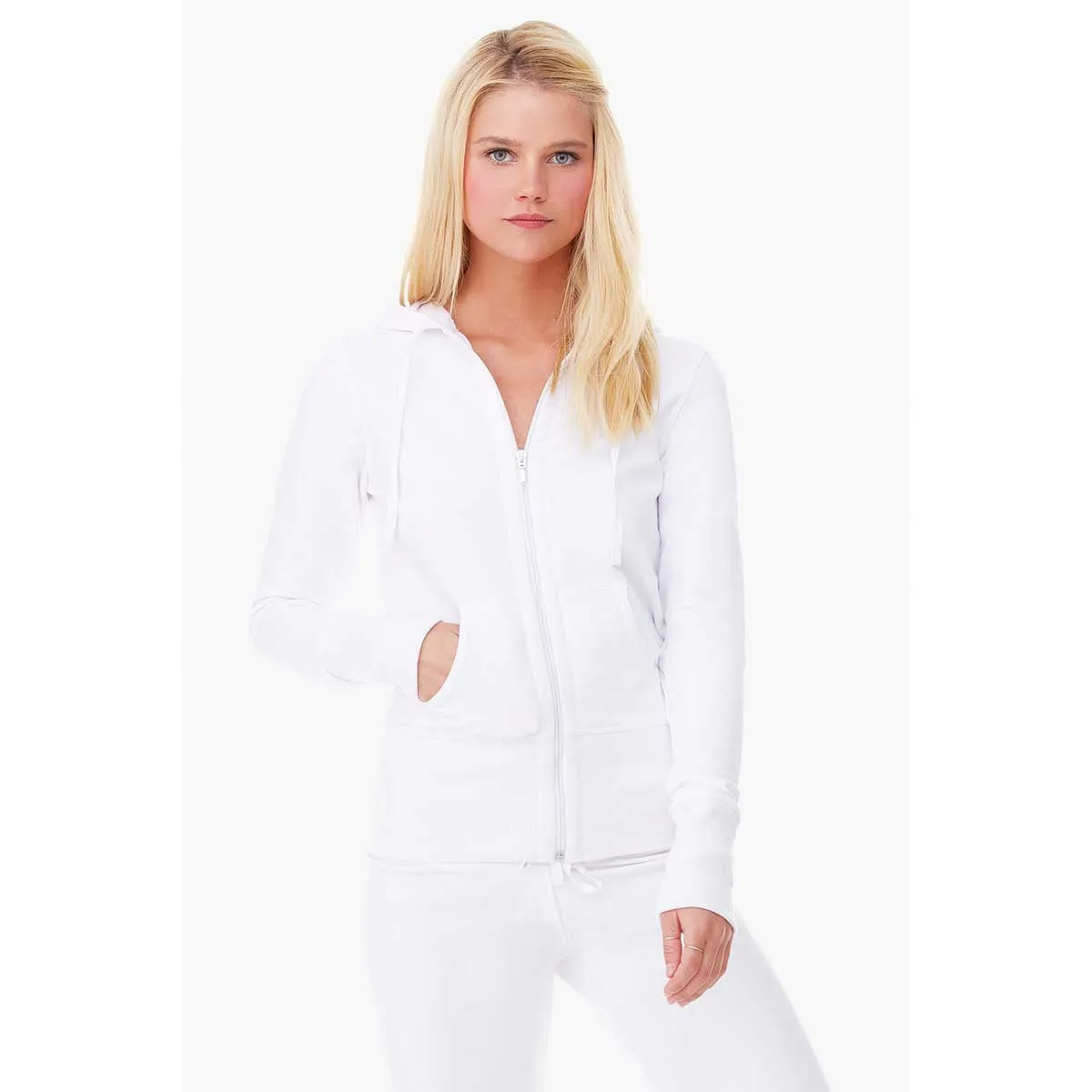 Bella   Canvas Women's White Stretch French Terry Lounge Jacket