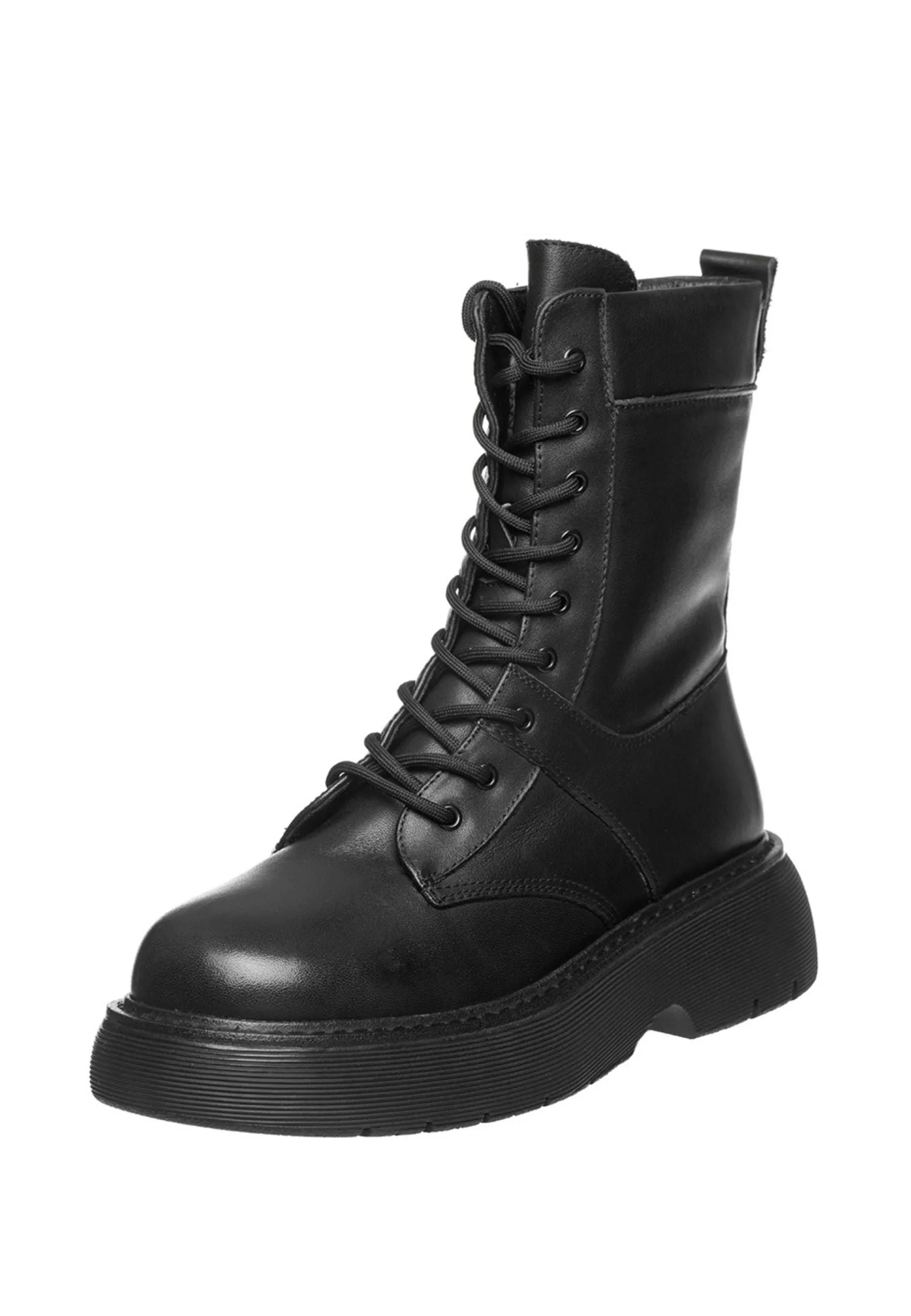 Black Lace-Up Platform Boots - Stylish & Comfortable Women’s Footwear