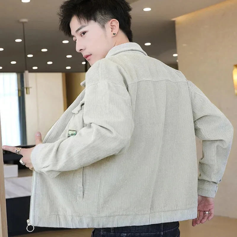 Bonsir Stylish Thick Men's Coats Winter Warm Corduroy Male Jackets Original Brands New In On Offer Joker Y2k Cheap Clothes Novelty Cold