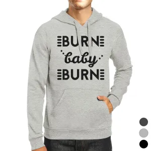 Burn Baby Unisex Pullover Hoodie Funny Gym Hooded Sweatshirt Gifts