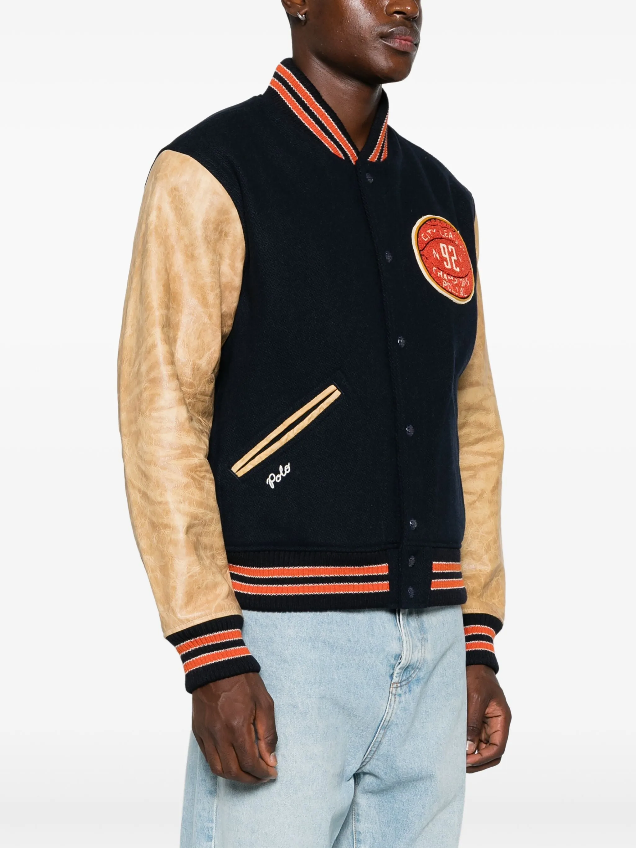 Chenille-Patch Bomber Jacket