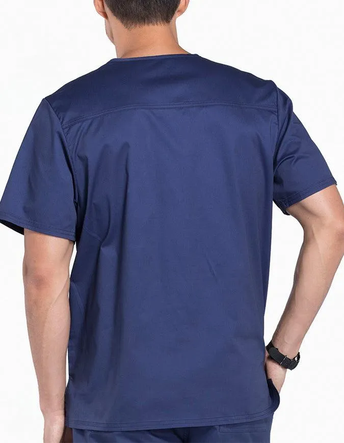 Cherokee WorkWear Men's Double Chest Pocket V-Neck Scrub Top