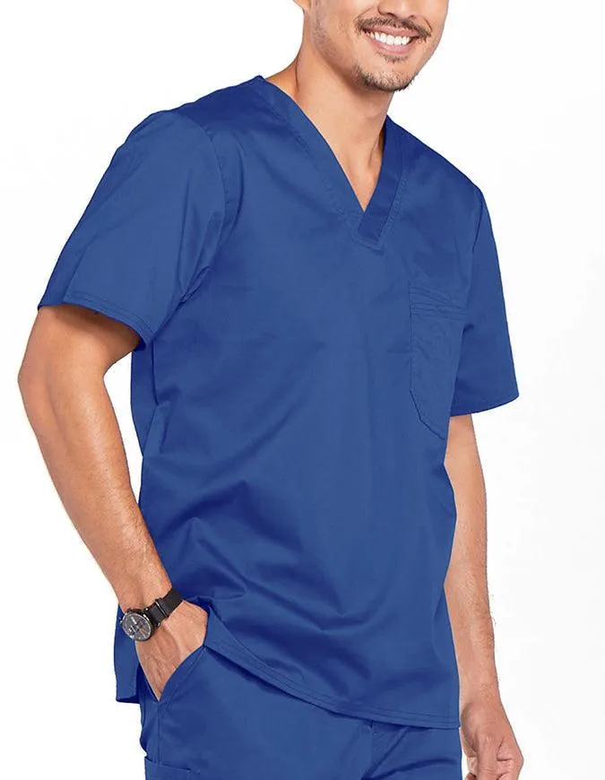 Cherokee WorkWear Men's Double Chest Pocket V-Neck Scrub Top