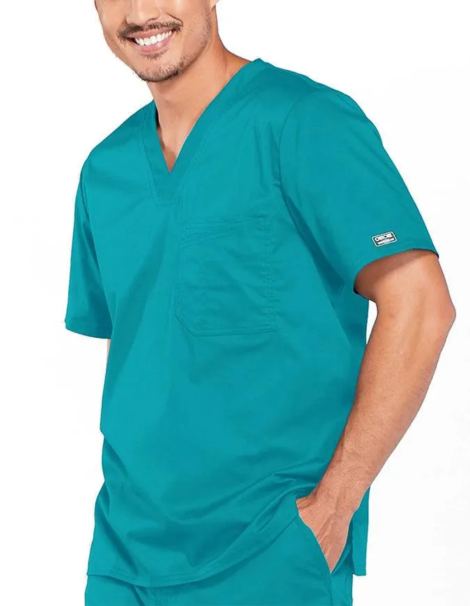 Cherokee WorkWear Men's Double Chest Pocket V-Neck Scrub Top