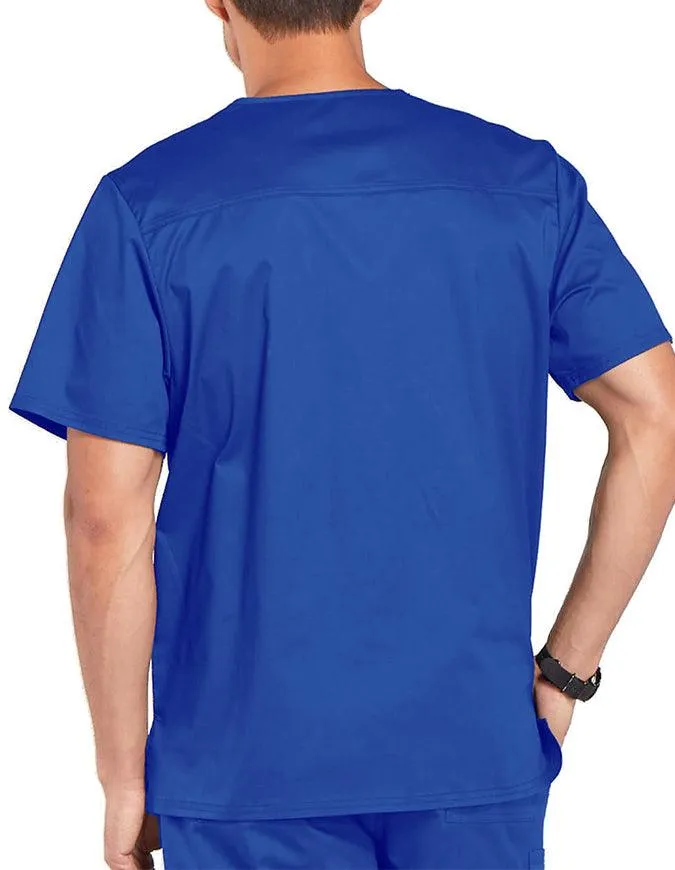 Cherokee WorkWear Men's Double Chest Pocket V-Neck Scrub Top