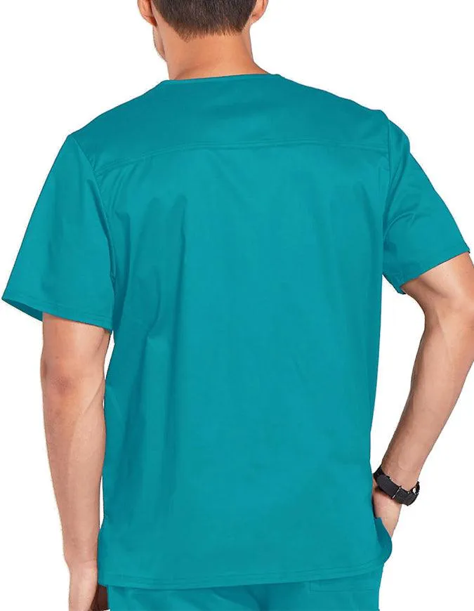 Cherokee WorkWear Men's Double Chest Pocket V-Neck Scrub Top