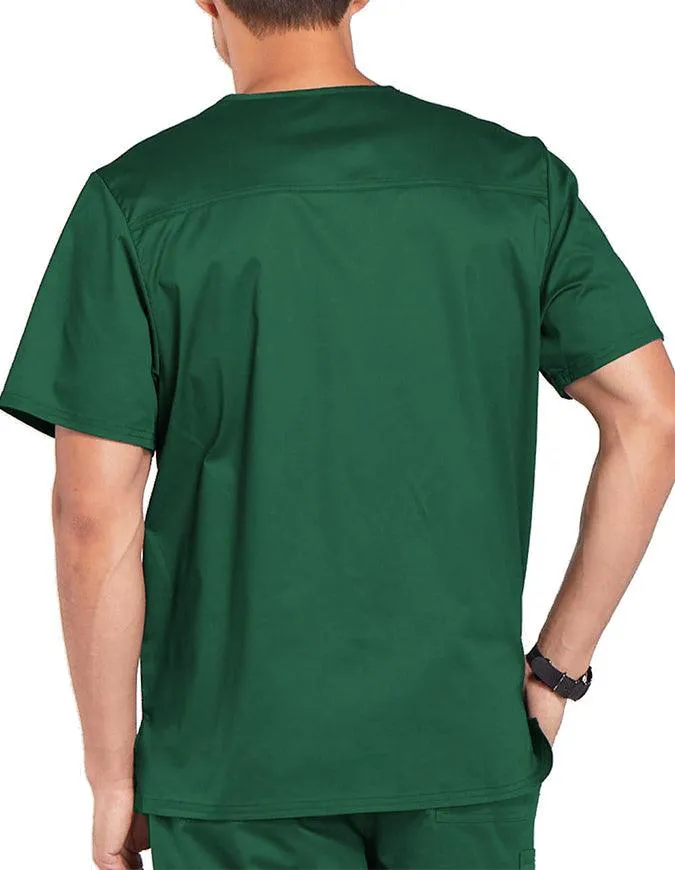 Cherokee WorkWear Men's Double Chest Pocket V-Neck Scrub Top