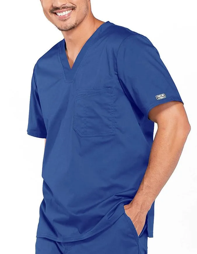 Cherokee WorkWear Men's Double Chest Pocket V-Neck Scrub Top