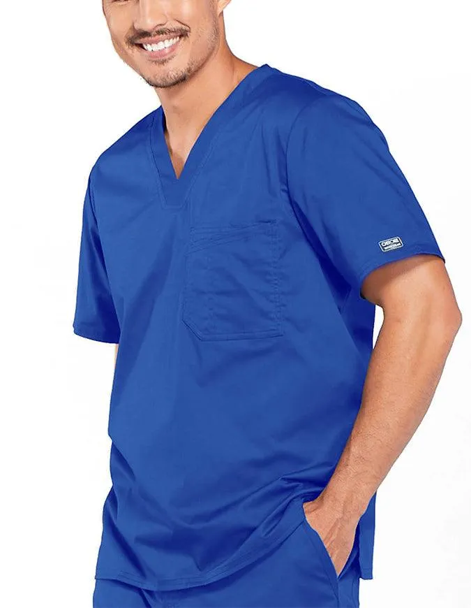 Cherokee WorkWear Men's Double Chest Pocket V-Neck Scrub Top