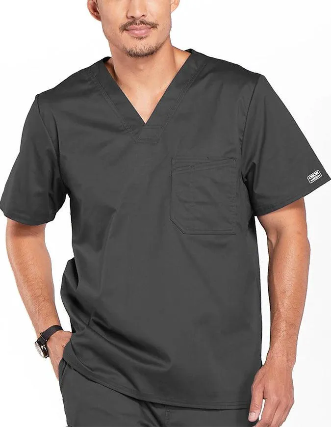 Cherokee WorkWear Men's Double Chest Pocket V-Neck Scrub Top