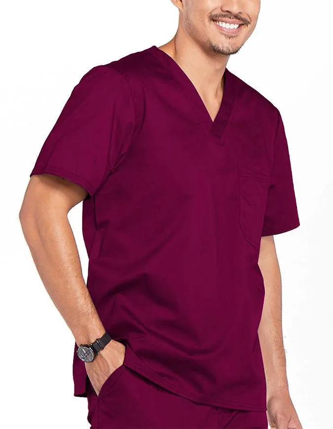 Cherokee WorkWear Men's Double Chest Pocket V-Neck Scrub Top