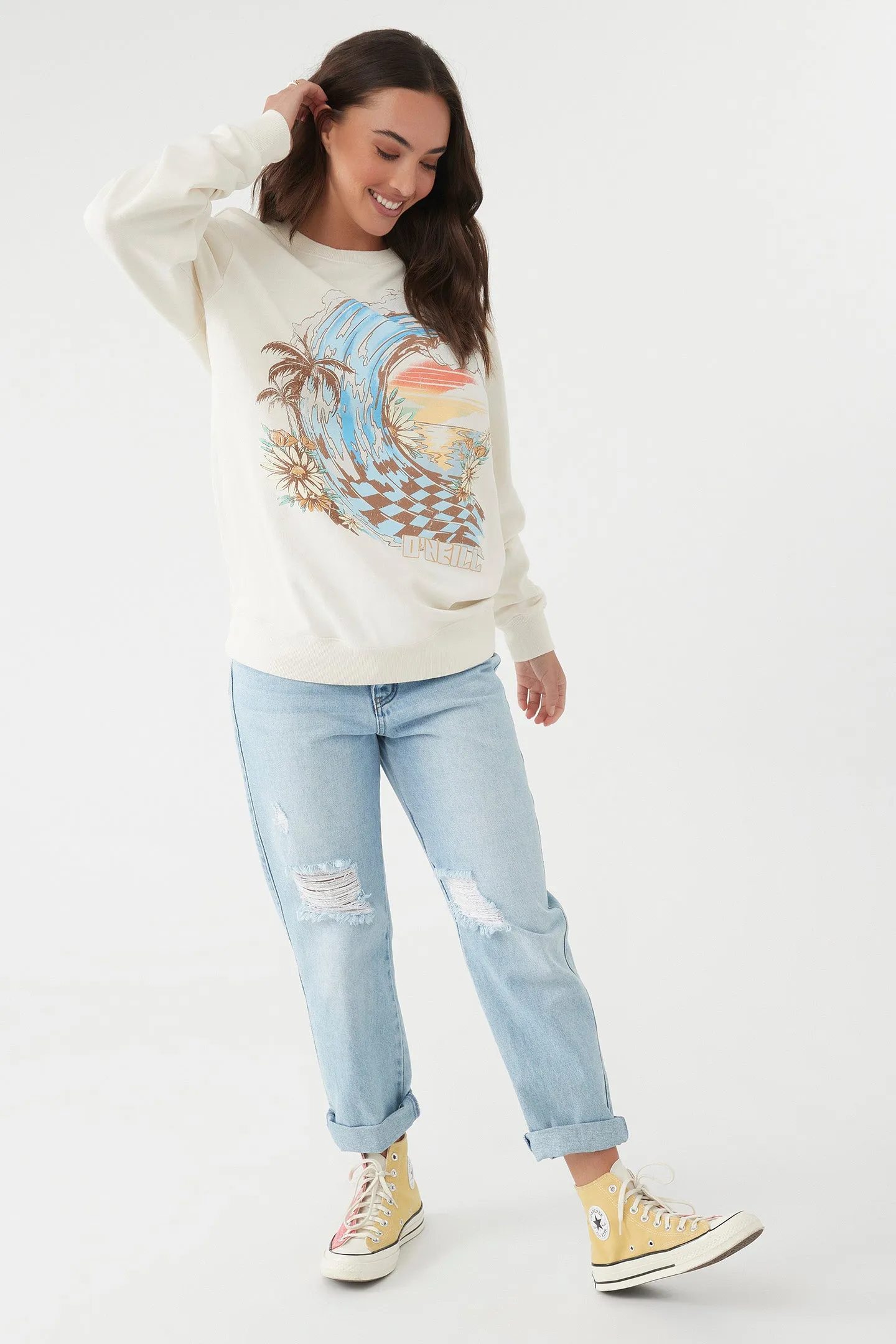 CHOICE CREWNECK OVERSIZED-FIT FLEECE PULLOVER