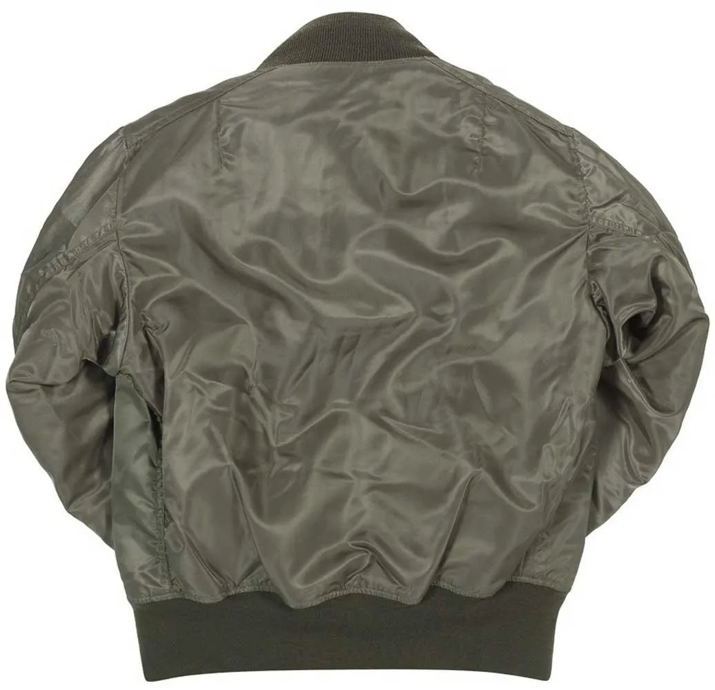 Cockpit USA Mens MA-1 Nylon Satin Flight Jacket