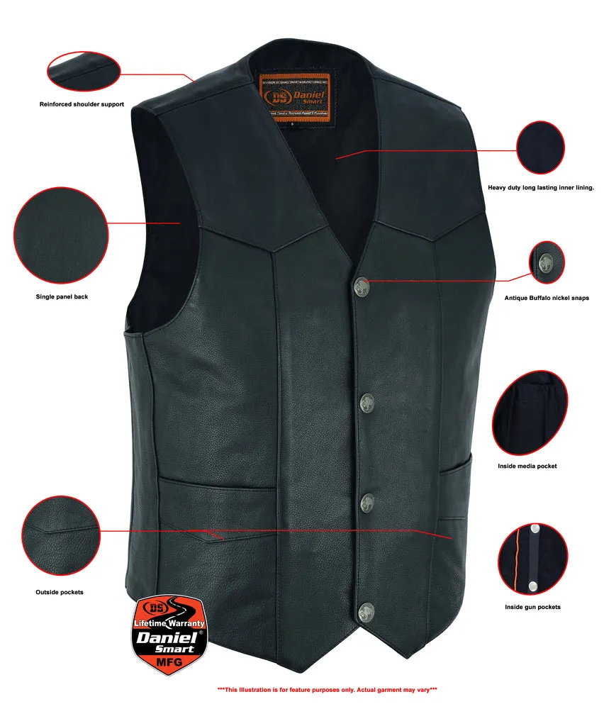 DS115 Men's Single Back Panel Concealed Carry Vest