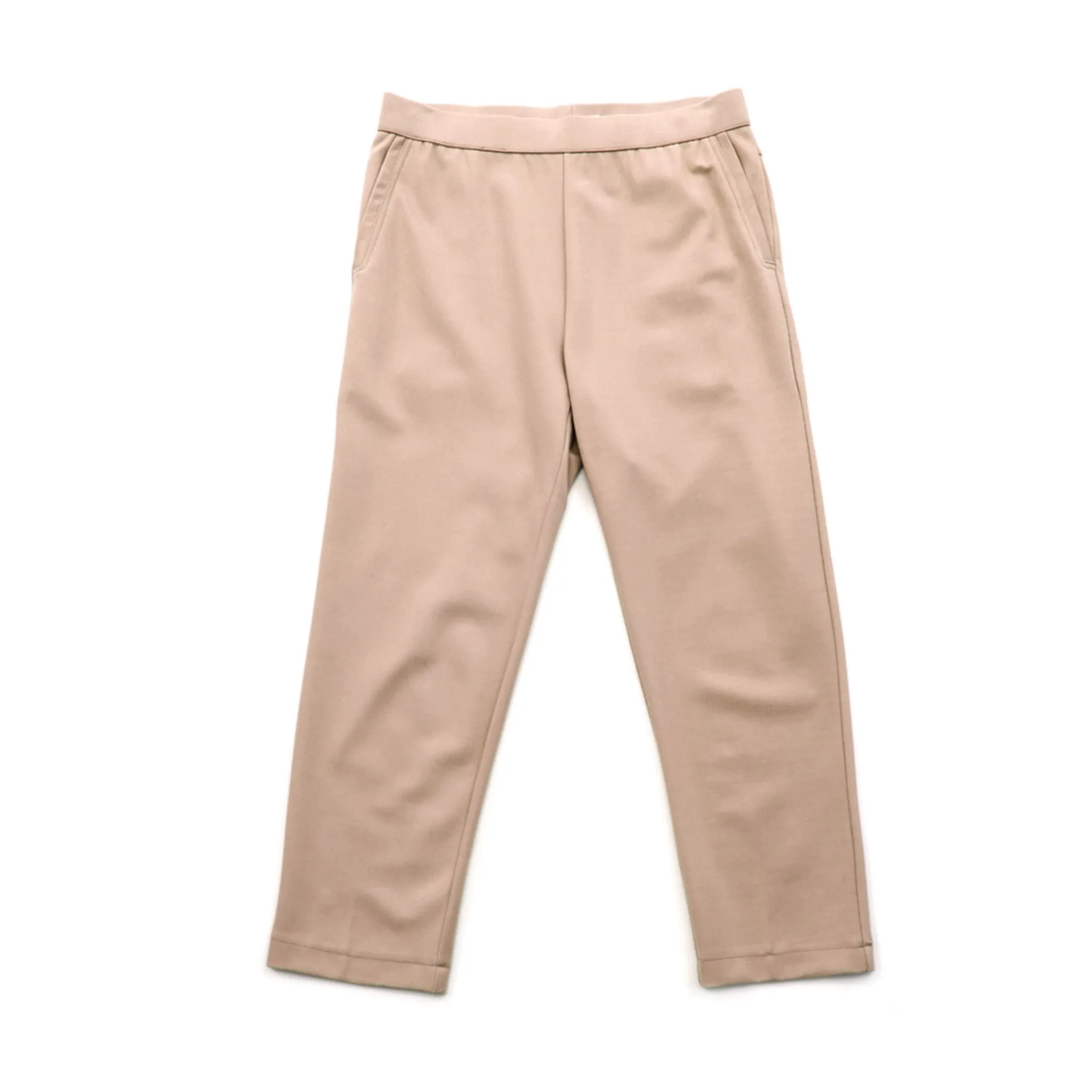 Enro Elastic Waistband Pull-On Cropped Pants - Beige (SCY16293A-858CP-BGE)