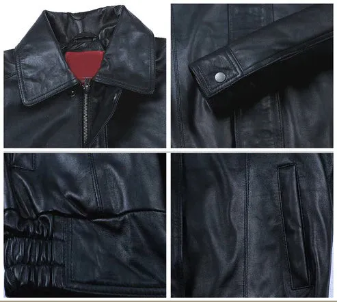 Galaxyx Red Bomber Leather Jacket