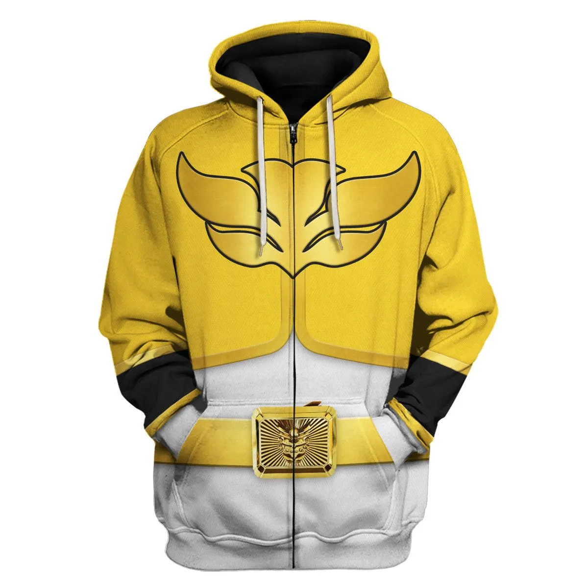 Gearhomie Megaforce Yellow Ranger Hoodies Sweatshirt T-shirt Hawaiian Sweatpants