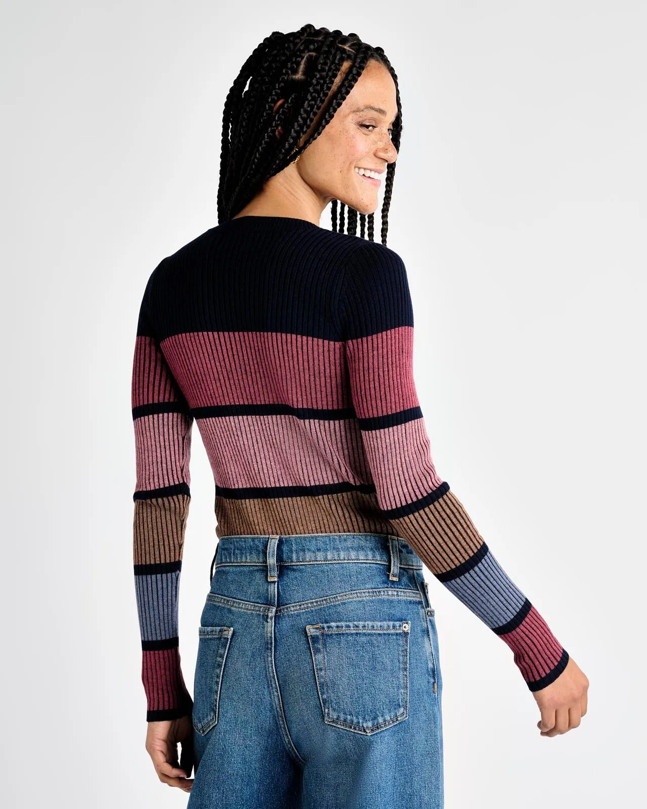 Georgie Rib Colorblock Sweater