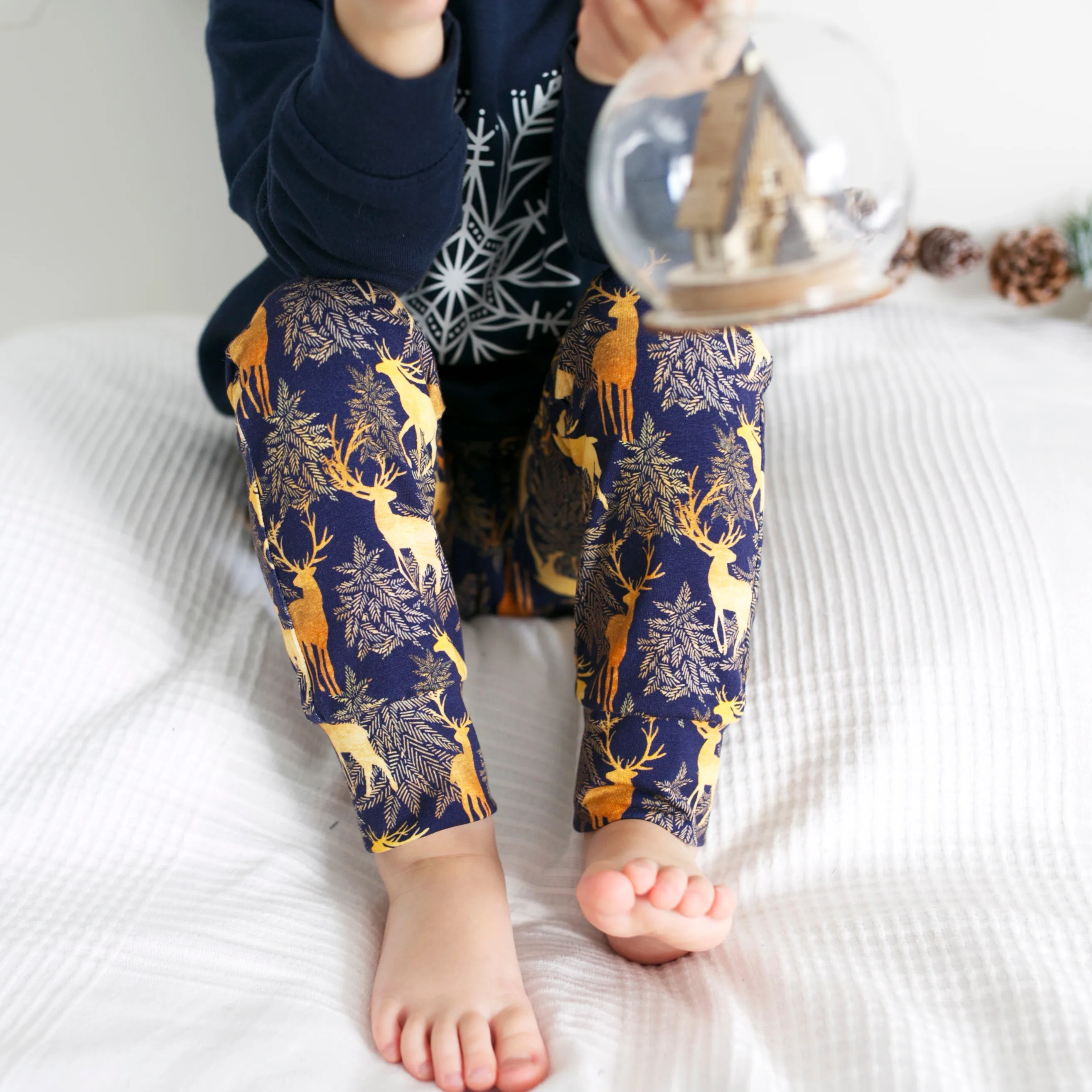 Golden Stag Print Leggings