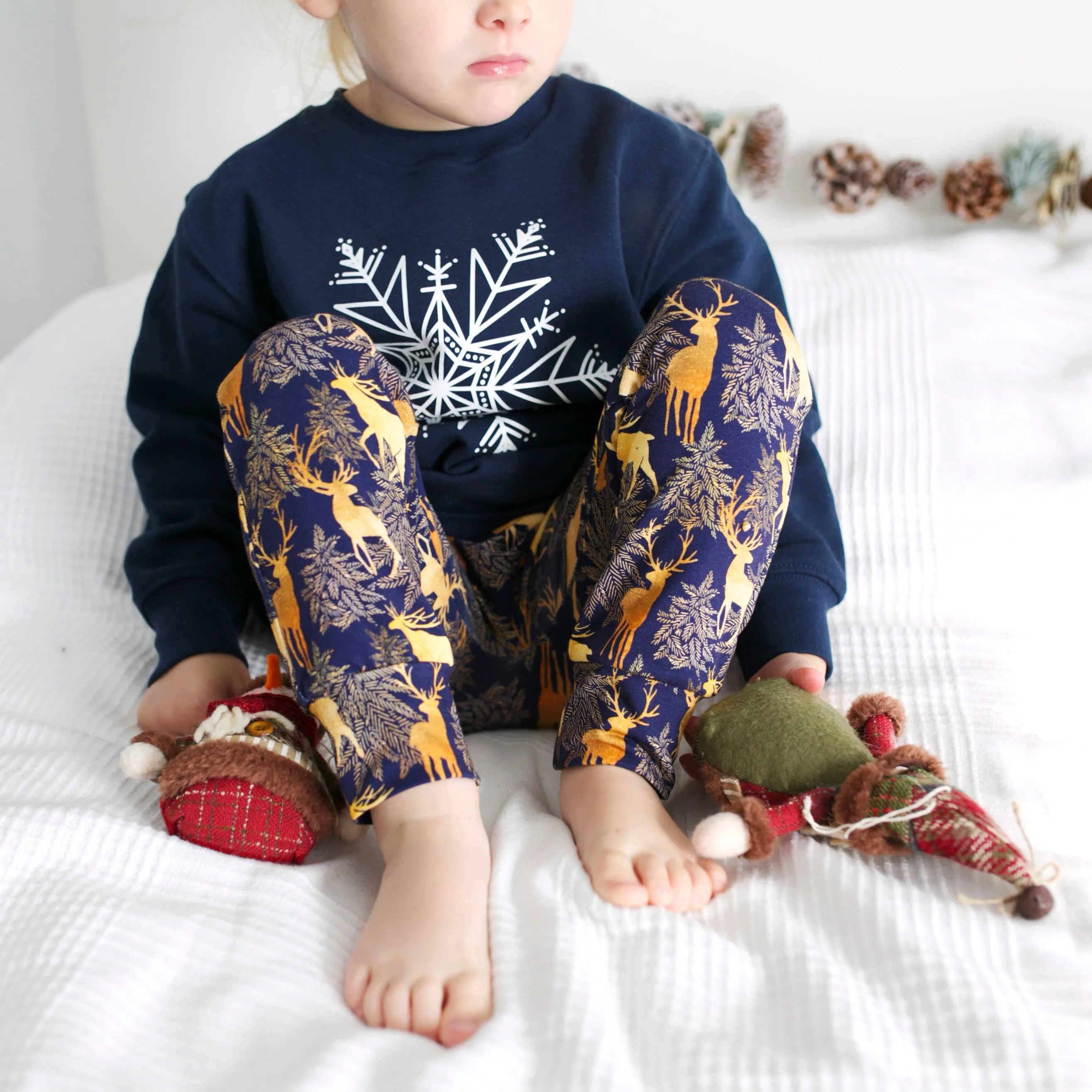 Golden Stag Print Leggings