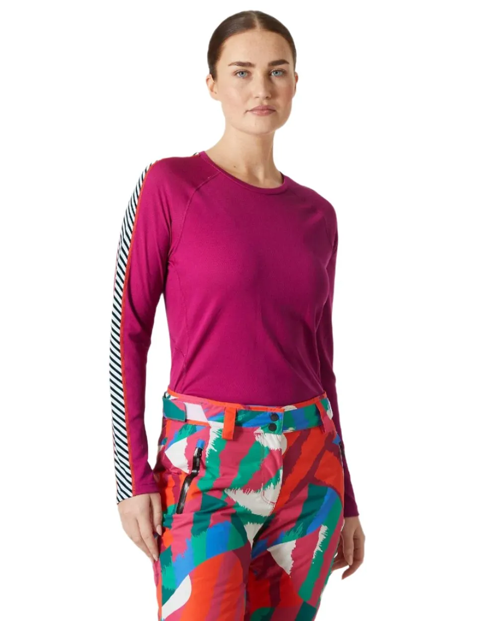 Helly Hansen Womens Lifa Active Stripe Crew Base Layer