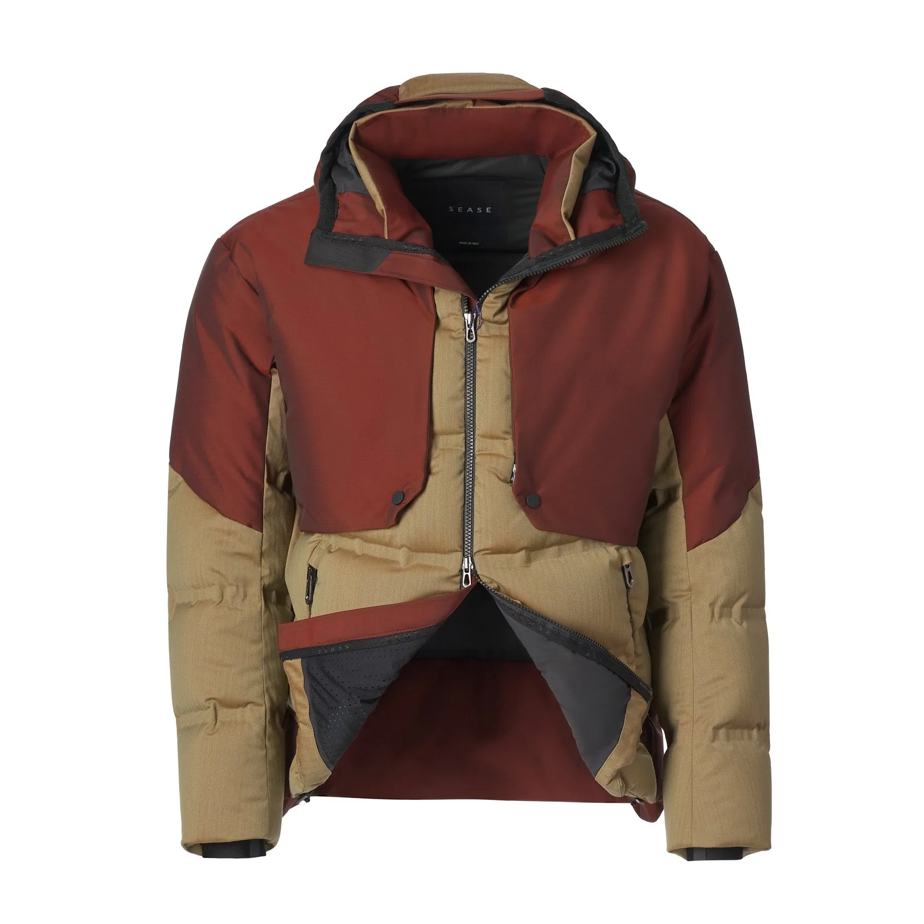 Insulated Wool and Bio Nylon Hooded Down Jacket