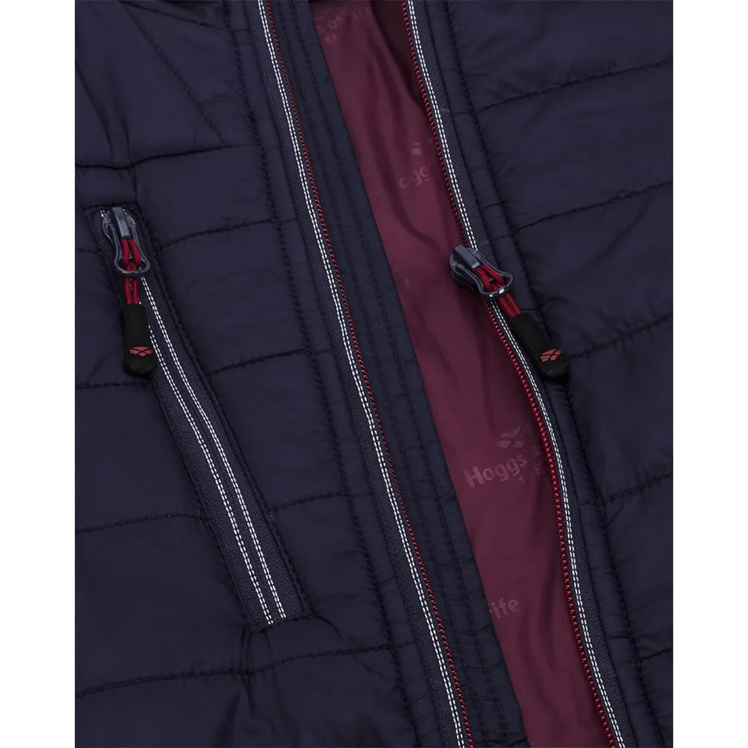 Kingston Lightweight Quilted Jacket - Navy/Merlot by Hoggs Of Fife