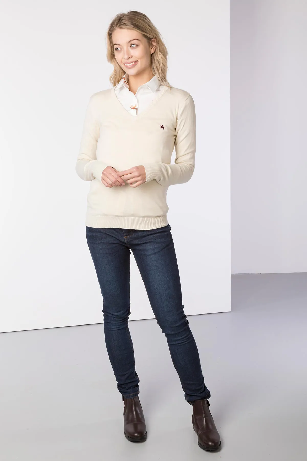 Ladies V Neck Jumper