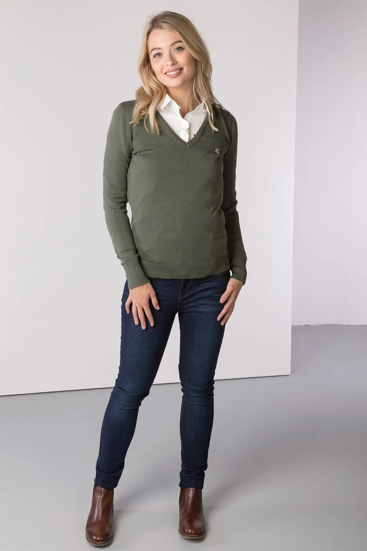 Ladies V Neck Jumper