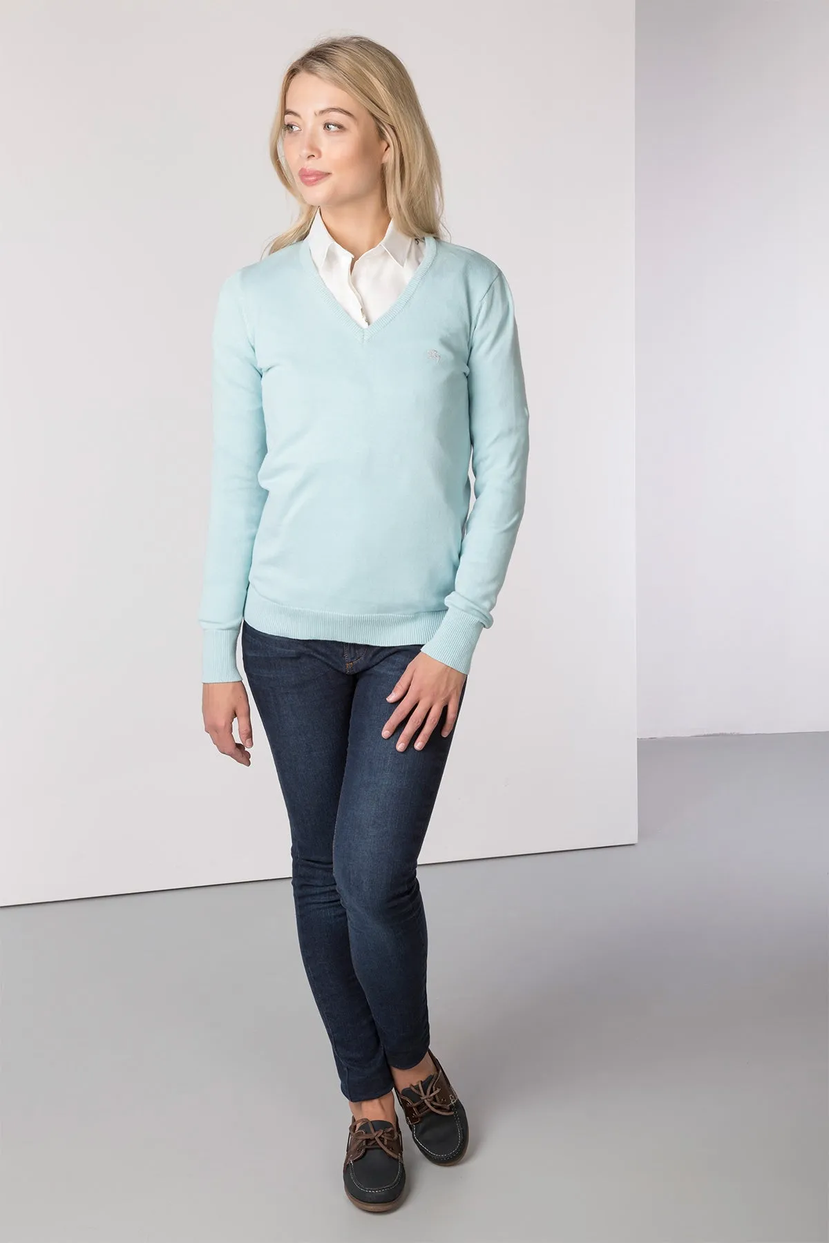 Ladies V Neck Jumper