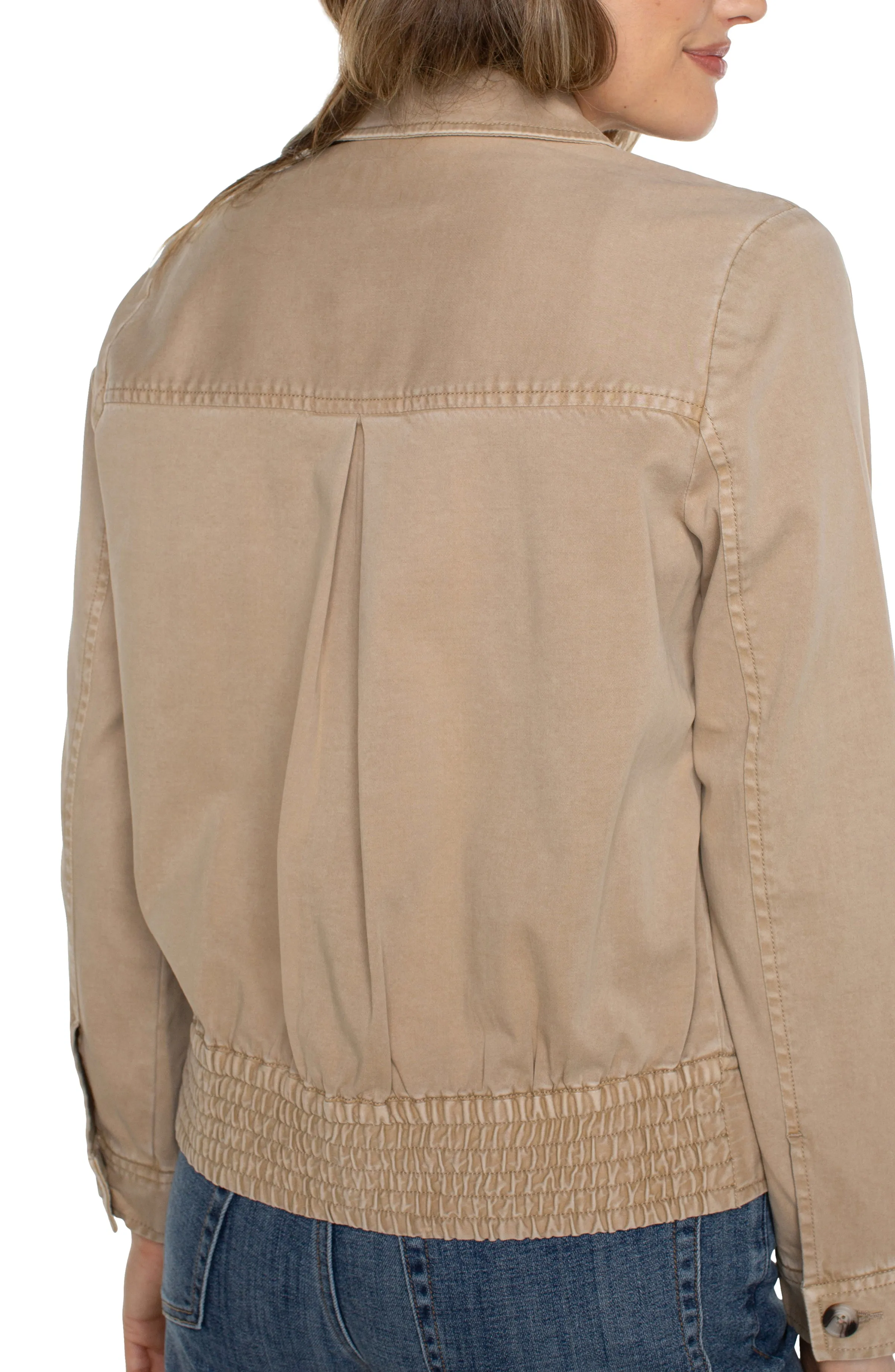 Liverpool Trucker Jacket w/ Elastic Back Waist (biscuit tan)