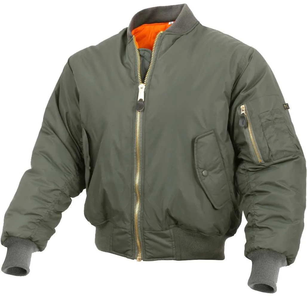 Mens Enhanced MA-1 Nylon Flight Jacket by Rothco