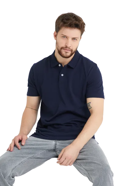 Men's Polo Moisture Wicking 2-button T-Shirts