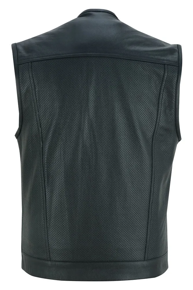 MEN’S PREMIUM PERFORATED SINGLE BACK PANEL CONCEALMENT VEST W/O COLLAR