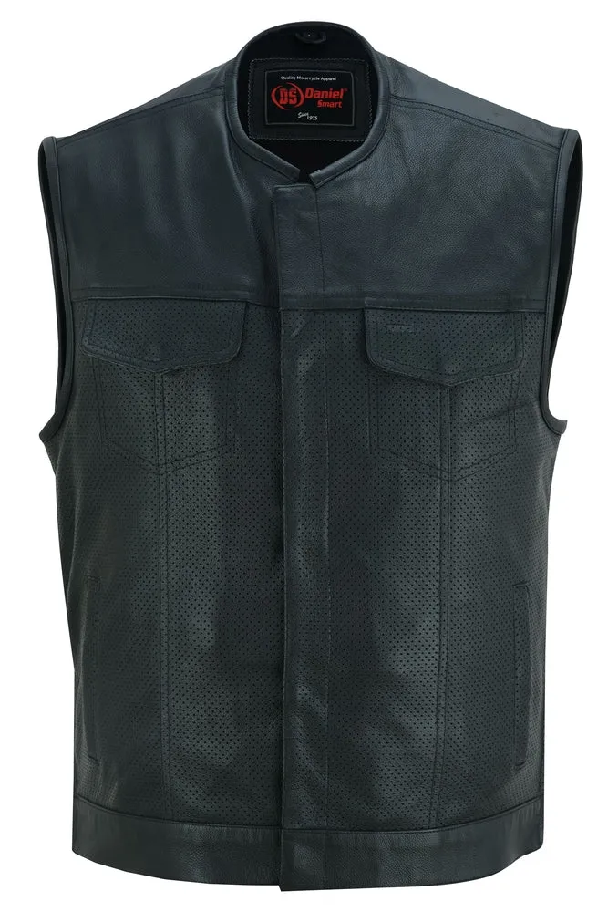 MEN’S PREMIUM PERFORATED SINGLE BACK PANEL CONCEALMENT VEST W/O COLLAR