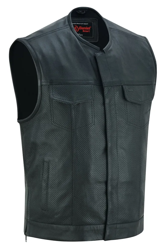 MEN’S PREMIUM PERFORATED SINGLE BACK PANEL CONCEALMENT VEST W/O COLLAR