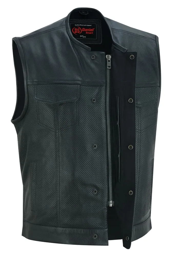 MEN’S PREMIUM PERFORATED SINGLE BACK PANEL CONCEALMENT VEST W/O COLLAR