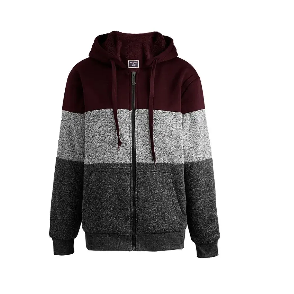 Men's Zipper Up Fleece Hoodie Sweatshirt