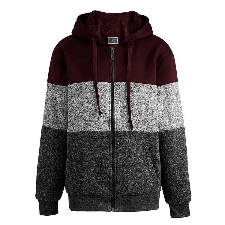 Men's Zipper Up Fleece Hoodie Sweatshirt