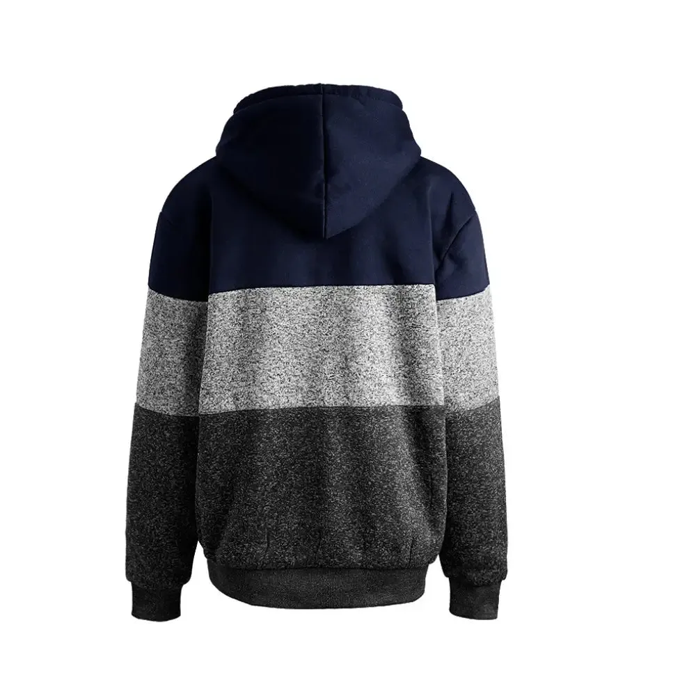 Men's Zipper Up Fleece Hoodie Sweatshirt