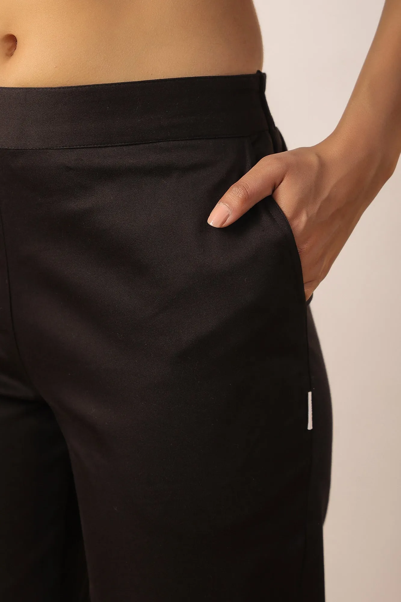 Natural Black 2-Way Stretchable Pants