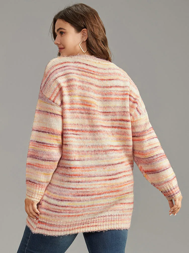 Ombre Heather Drop Shoulder Pullover