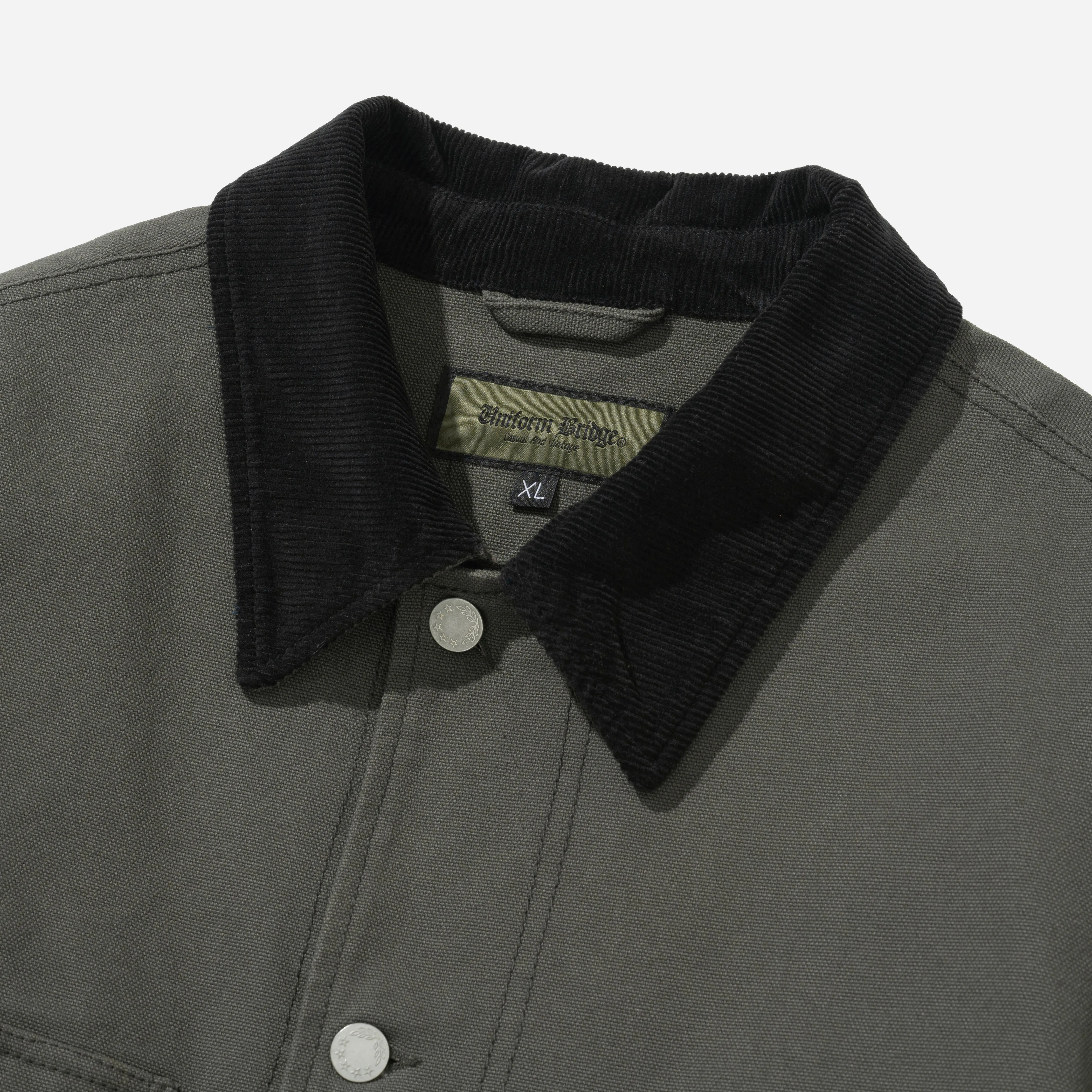 OXFORD COVERALL CHORE JACKET - GREYISH OLIVE