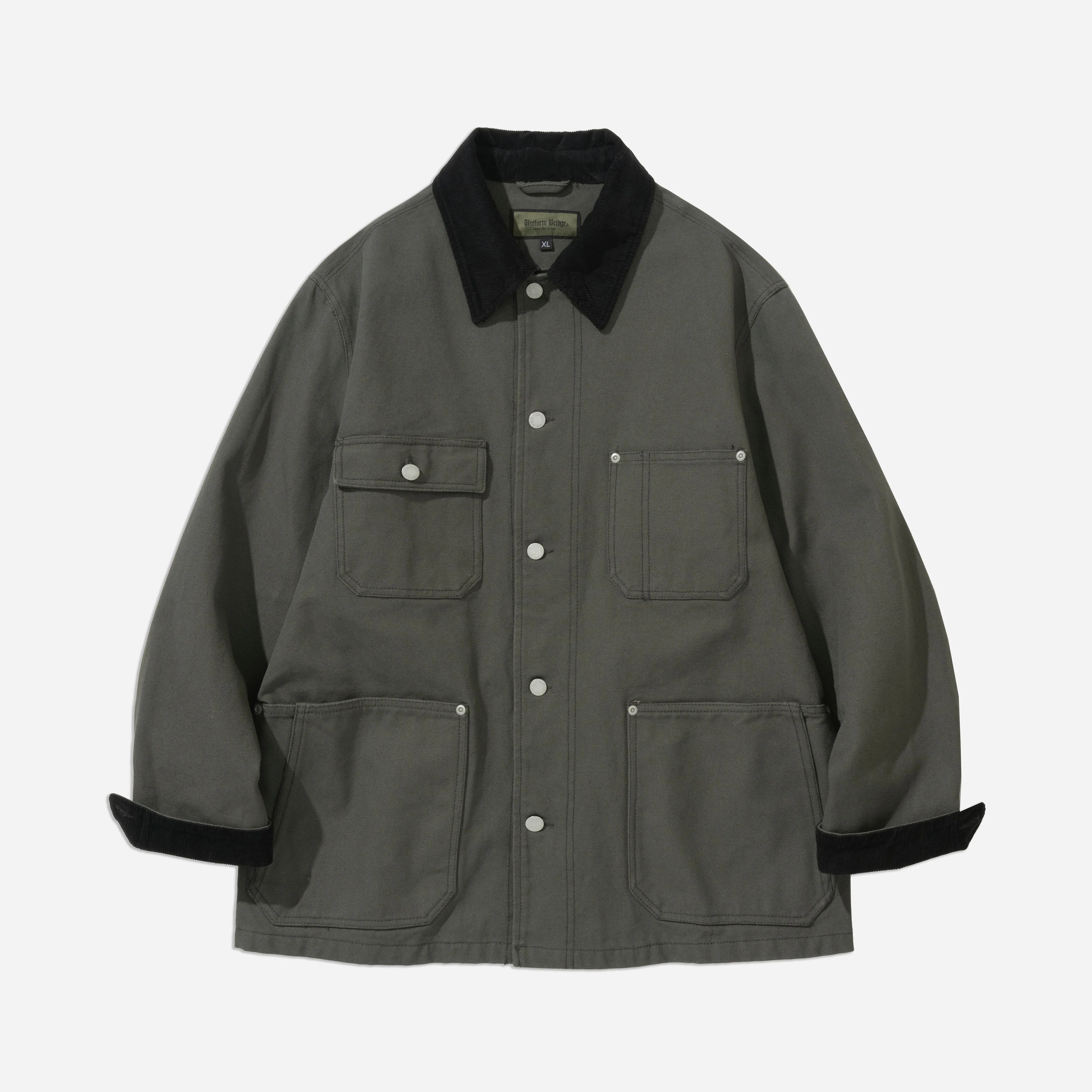 OXFORD COVERALL CHORE JACKET - GREYISH OLIVE