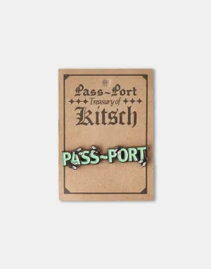 Pass Port Wot Flies Pin - Multi/Antique Silver