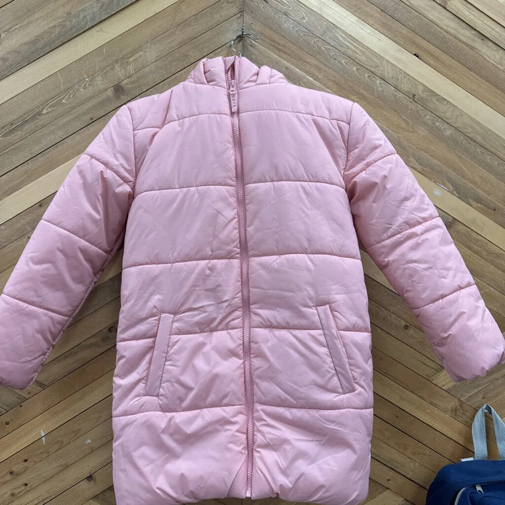 Pink Puffer Jacket: pink-children-12Y