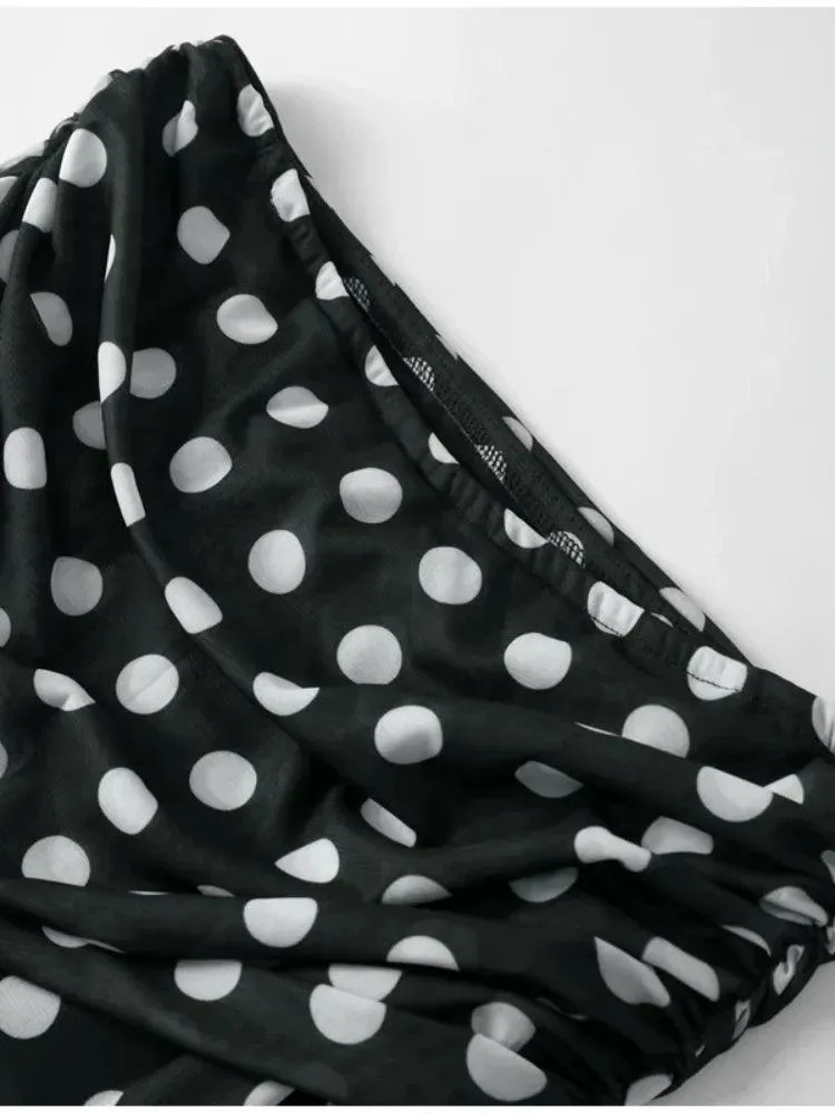 Playful Polka Dot Mermaid Dress