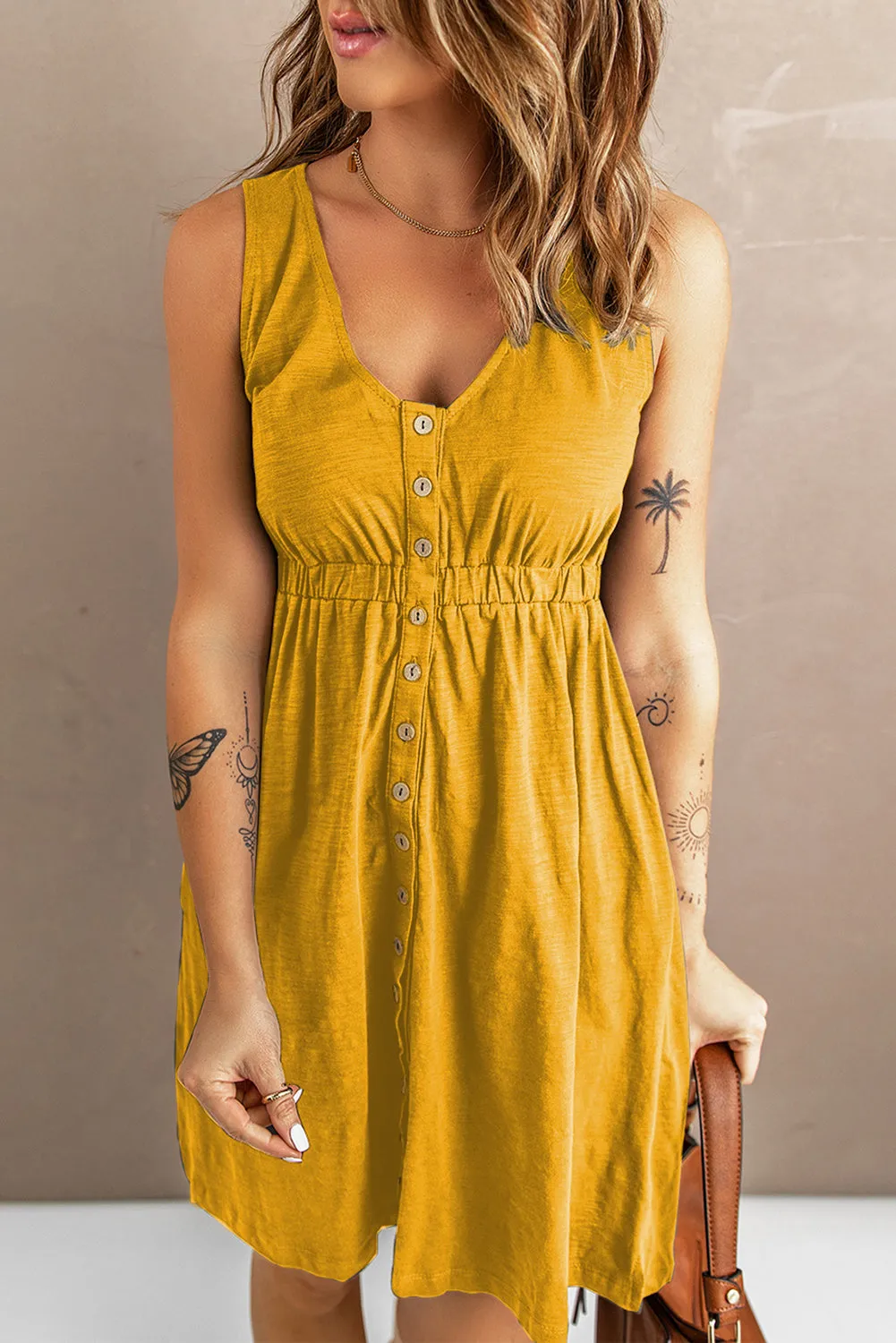 Playful Pursuit Button Down Dress