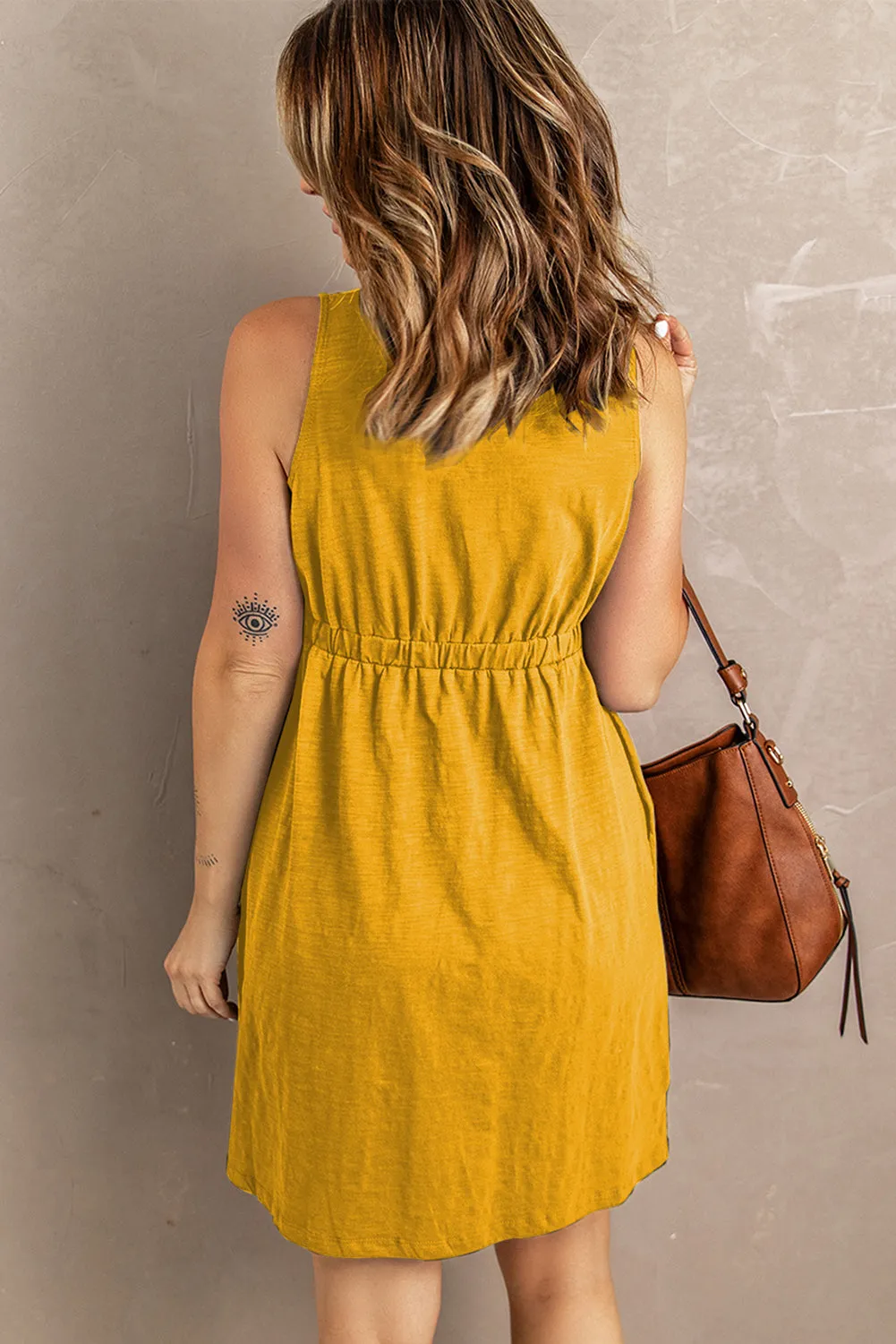 Playful Pursuit Button Down Dress